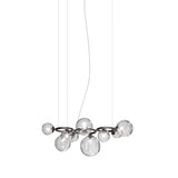 Puppet Ring SP 9 Pendant Light By Vistosi, Finis: Black Nickel, Color: Crystal, , | Casa Di Luce Lighting