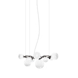 Puppet Ring SP 9 Pendant Light By Vistosi, Finis: Black Nickel, Color: White, , | Casa Di Luce Lighting