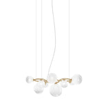 Puppet Ring SP 9 Pendant Light By Vistosi, Finis: Matt Gold, Color: White, , | Casa Di Luce Lighting