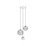 Puppet Round Multilight Suspension By Vistosi, Finis: Chrome, Color: Crystal, , | Casa Di Luce Lighting