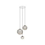 Puppet Round Multilight Suspension By Vistosi, Finis: Chrome, Color: Smoky, , | Casa Di Luce Lighting
