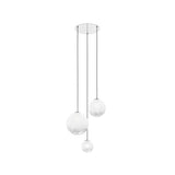Puppet Round Multilight Suspension By Vistosi, Finis: Chrome, Color: White, , | Casa Di Luce Lighting