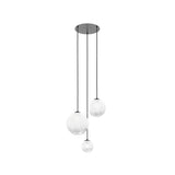 Puppet Round Multilight Suspension By Vistosi, R3, Finis: Matt Black, Color: White, , | Casa Di Luce Lighting