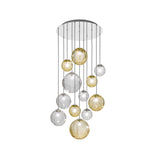 Puppet Round Multilight Suspension By Vistosi, R12, Finis: Chrome, Color: Multicolor 2, , | Casa Di Luce Lighting