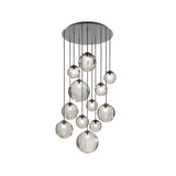 Puppet Round Multilight Suspension By Vistosi, R12, Finis: Matt Black, Color: Smoky, , | Casa Di Luce Lighting
