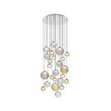 Puppet Round Multilight Suspension By Vistosi, R24, Finis: Chrome, Color: Multicolor 1, , | Casa Di Luce Lighting