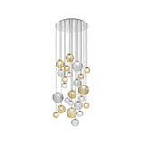 Puppet Round Multilight Suspension By Vistosi, R24, Finis: Chrome, Color: Multicolor 2, , | Casa Di Luce Lighting