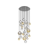 Puppet Round Multilight Suspension By Vistosi, R24, Finis: Matt Black, Color: Multicolor 1, , | Casa Di Luce Lighting