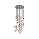 Puppet Round Multilight Suspension By Vistosi, R24, Finis: Matt Black, Color: Multicolor 2, , | Casa Di Luce Lighting