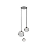 Puppet Round Multilight Suspension By Vistosi, R3, Finis: Matt Black, Color: Crystal, , | Casa Di Luce Lighting