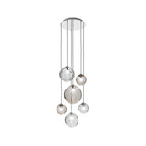 Puppet Round Multilight Suspension By Vistosi, R6, Finis: Chrome, Color: Multicolor 3, , | Casa Di Luce Lighting
