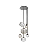 Puppet Round Multilight Suspension By Vistosi, R6, Finis: Matt Black, Color: Multicolor 3, , | Casa Di Luce Lighting
