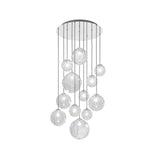 Puppet Round Multilight Suspension By Vistosi, R12, Finis: Chrome, Color: Crystal, , | Casa Di Luce Lighting