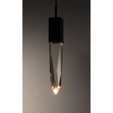 Quartz 1-Light LED Pendant by ET2 - 15.75 Inch, Black