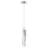 Quartz 1-Light LED Pendant by ET2 - 15.75 Inch, Polished Chrome