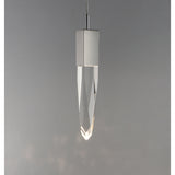 Quartz 1-Light LED Pendant by ET2 - 15.75 Inch, Polished Chrome