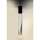 Quartz 1-Light LED Pendant by ET2 - 21 Inch, Black
