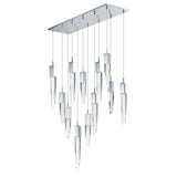 Quartz LED Pendant by ET2 - 12-Light, Polished Chrome