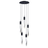 Quartz LED Pendant by ET2 - 5-Light, Black