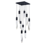 Quartz LED Pendant by ET2 - 9-Light, Black