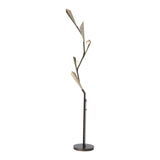 Quill Floor Lamp, shown in Dark Smoke, Modern Brass, by Hubbardton Forge