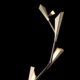 Quill Floor Lamp detail in Dark Smoke, Modern Brass, by Hubbardton Forge