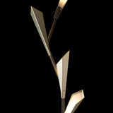 Quill Floor Lamp detail in Dark Smoke, Modern Brass, by Hubbardton Forge