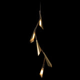 Quill Vertical LED Pendant detail in Dark Smoke, Modern Brass, by Hubbardton Forge
