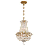 Roslyn 12'' Aged Brass Chandelier by Crystorama