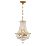 Roslyn 12'' Aged Brass Chandelier by Crystorama