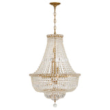 Roslyn 22'' Aged Brass Chandelier by Crystorama