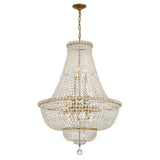 Roslyn 28'' Aged Brass Chandelier by Crystorama