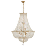 Roslyn 28'' Aged Brass Chandelier by Crystorama