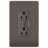 Radiant 15A Tamper Resistant Outdoor Self Test GFCI Outlet NAFTA Compliant Brown