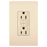 Radiant 15A Tamper Resistant Outdoor Self Test GFCI Outlet NAFTA Compliant Light Almond