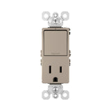 Radiant Single-Pole 3-Way Switch with 15A Tamper Resistant Outlet in Nickel by Legrand Radiant, alternate view