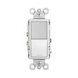 Radiant Single Pole 3 Way Switch with Night light in White by Legrand Radiant, alternate view