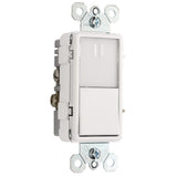 Radiant Single Pole 3 Way Switch with Night light in White by Legrand Radiant, alternate view