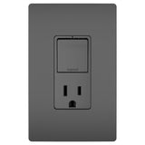 Radiant Single Pole/3-Way Switch with 15A Tamper-Resistant Outlet By Legrand Radiant BK