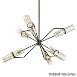Raef Chandelier - Textured Bronze with Brushed Brass by Troy Lighting