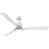 Rafter 60” LED Smart Fan Matte White By Hinkley - Side View1