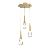 Raindrop Multi-Light Chandelier By Hammerton, Number Of Light: 3 Light, Finish: Gilded Brass