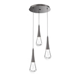 Raindrop Multi-Light Chandelier By Hammerton, Number Of Light: 3 Light, Finish: Graphite