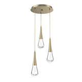 Raindrop Multi-Light Chandelier By Hammerton, Number Of Light: 3 Light, Finish: Heritage Brass