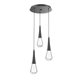 Raindrop Multi-Light Chandelier By Hammerton, Number Of Light: 3 Light, Finish: Matte Black