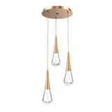 Raindrop Multi-Light Chandelier By Hammerton, Number Of Light: 3 Light, Finish: Novel Brass