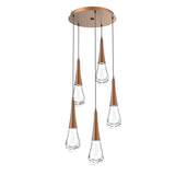 Raindrop Multi-Light Chandelier By Hammerton, Number Of Light: 5 Light, Finish: Burnished Bronze