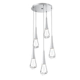 Raindrop Multi-Light Chandelier By Hammerton, Number Of Light: 5 Light, Finish: Classic Silver