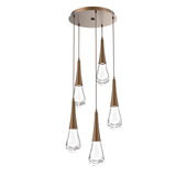 Raindrop Multi-Light Chandelier By Hammerton, Number Of Light: 5 Light, Finish: Flat Bronze