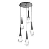 Raindrop Multi-Light Chandelier By Hammerton, Number Of Light: 5 Light, Finish: Matte Black